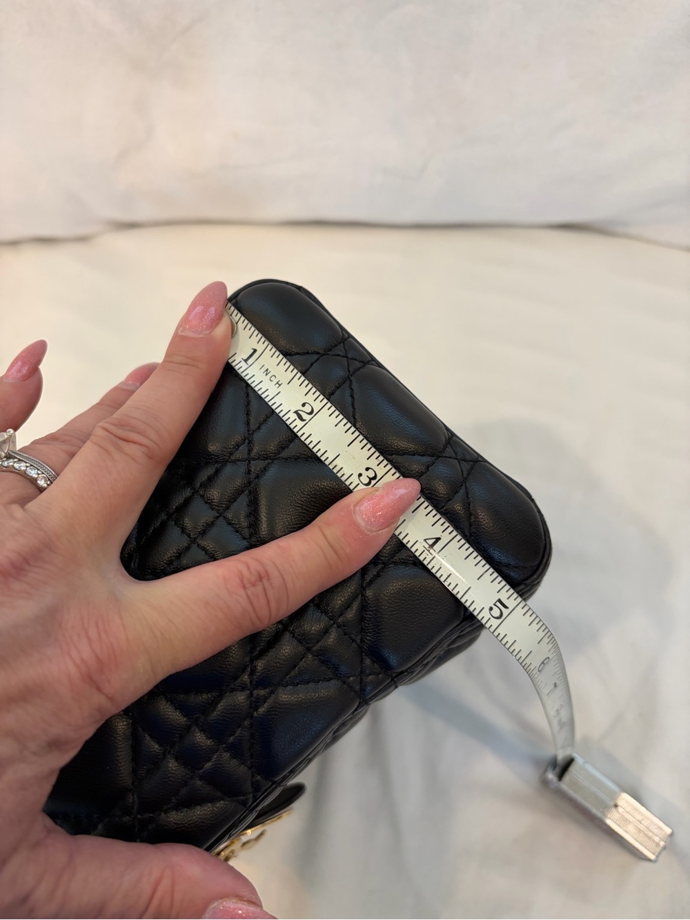 Christian Dior Lady Dior Medium Black Cannage Lambskin Gold Hardware Top Bag - Picture 15 of 16
